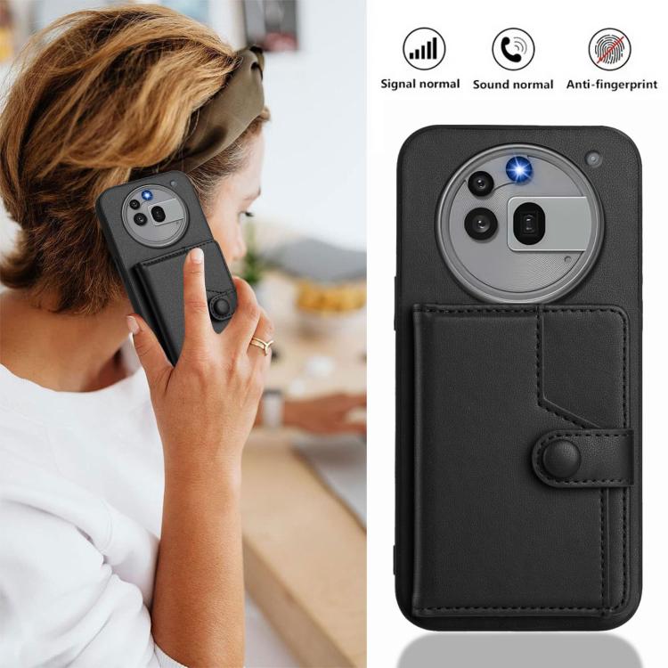 For Nothing Phone 3a Pro Button Card Bag RFID Anti-theft Phone Case