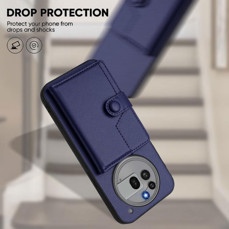 For Nothing Phone 3a Pro Button Card Bag RFID Anti-theft Phone Case