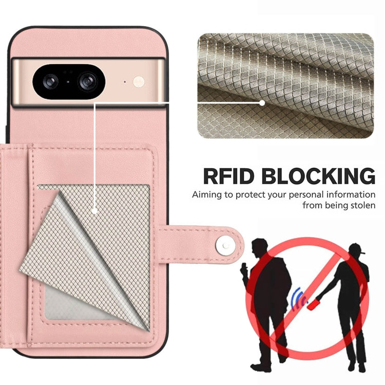 For Google Pixel 8 Button Card Bag RFID Anti-theft Phone Case