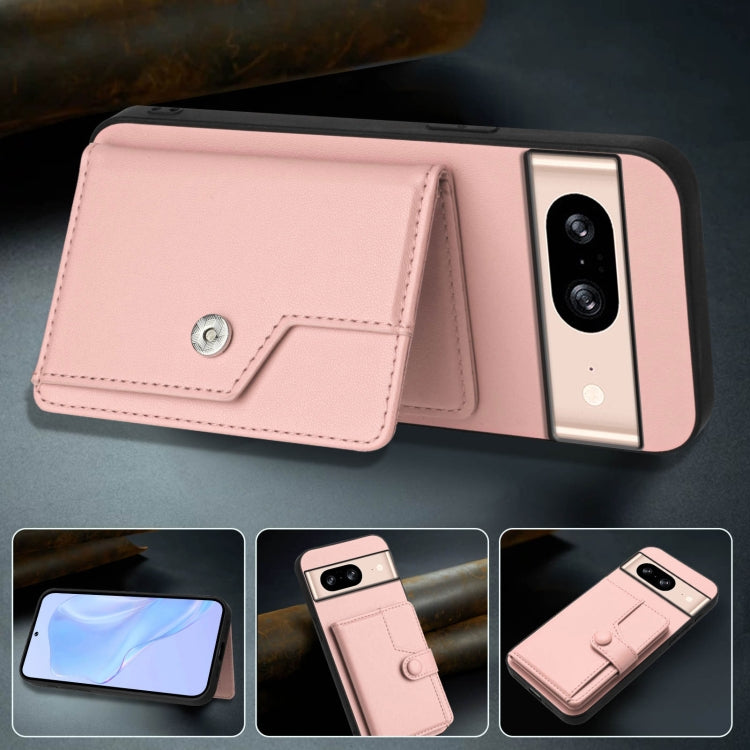 For Google Pixel 8 Button Card Bag RFID Anti-theft Phone Case