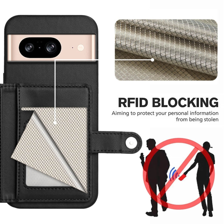 For Google Pixel 8 Button Card Bag RFID Anti-theft Phone Case