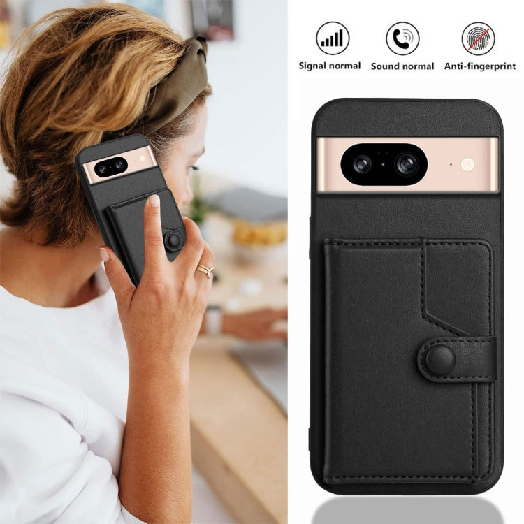 For Google Pixel 8 Button Card Bag RFID Anti-theft Phone Case