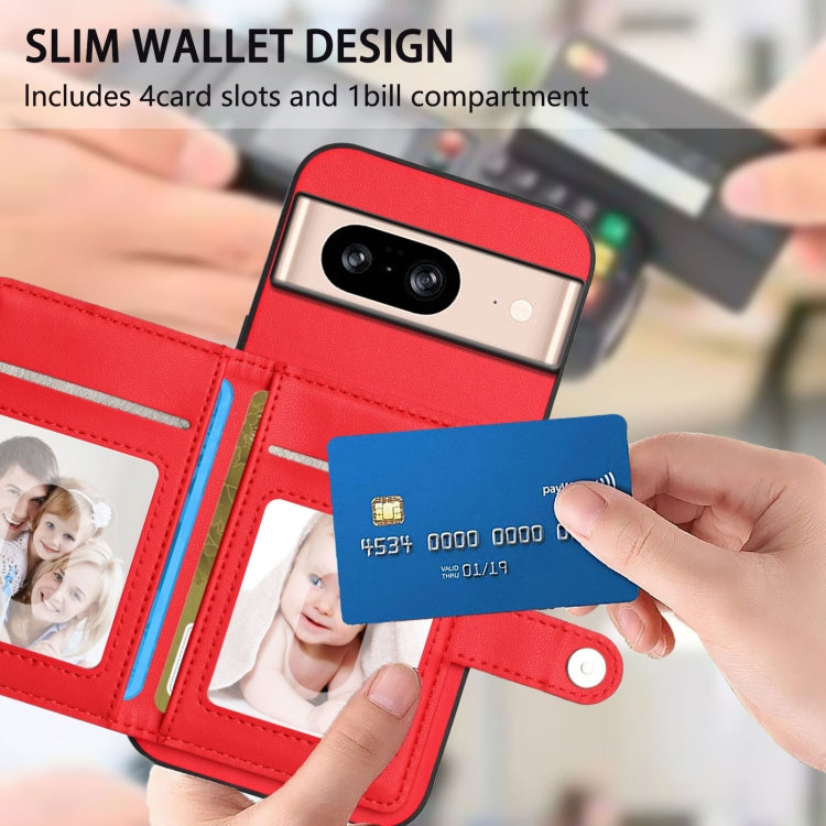 For Google Pixel 8 Button Card Bag RFID Anti-theft Phone Case