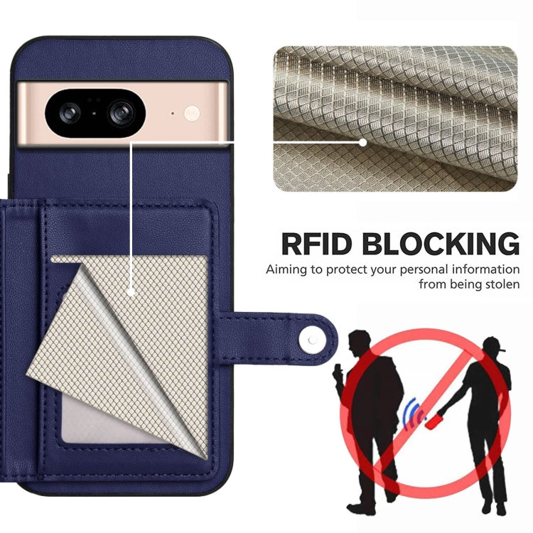 For Google Pixel 8 Button Card Bag RFID Anti-theft Phone Case