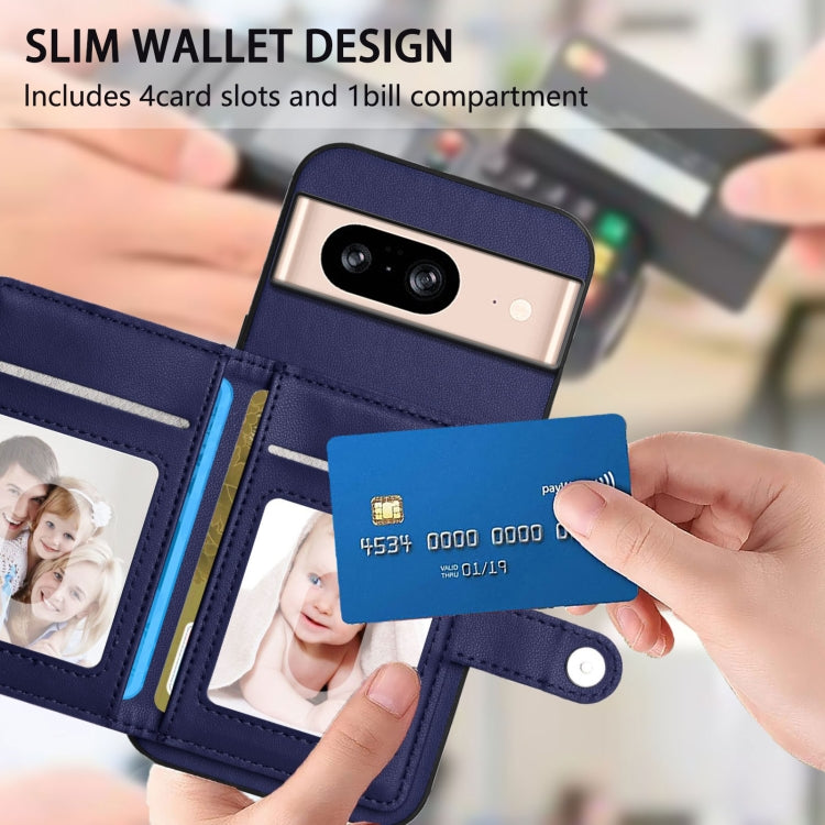 For Google Pixel 8 Button Card Bag RFID Anti-theft Phone Case