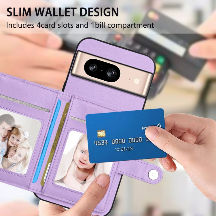 For Google Pixel 8 Button Card Bag RFID Anti-theft Phone Case