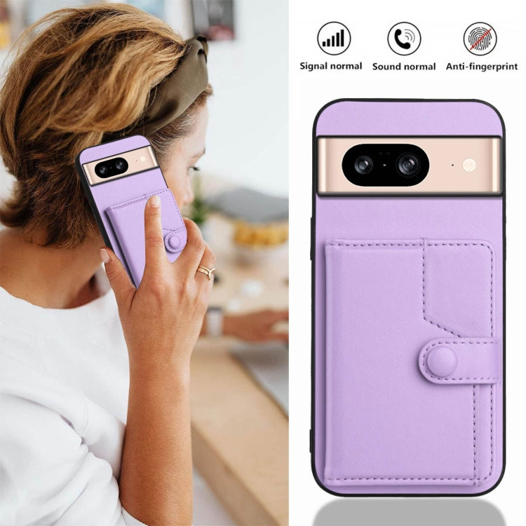 For Google Pixel 8 Button Card Bag RFID Anti-theft Phone Case