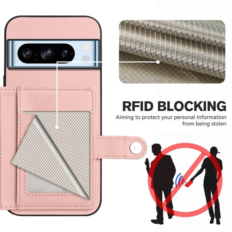For Google Pixel 8 Pro Button Card Bag RFID Anti-theft Phone Case