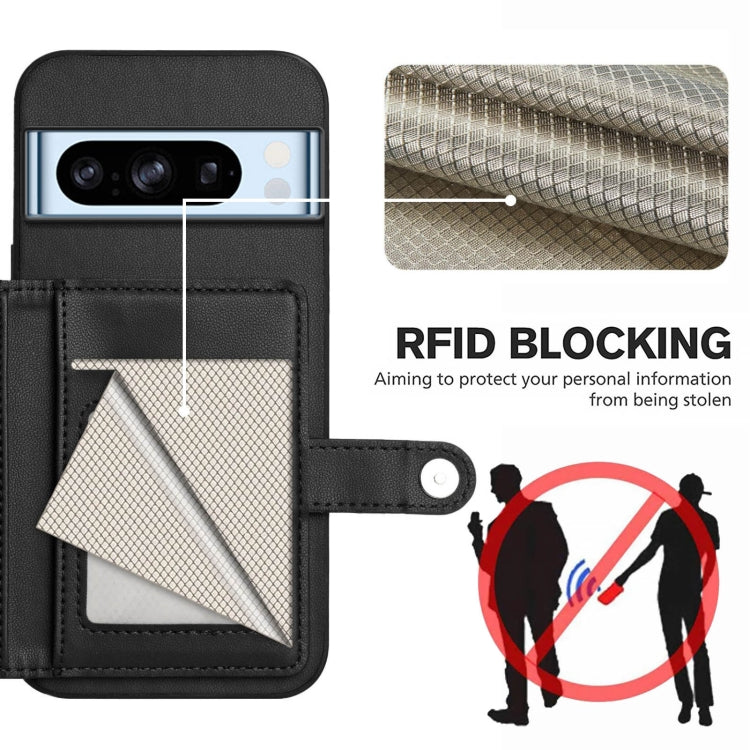 For Google Pixel 8 Pro Button Card Bag RFID Anti-theft Phone Case