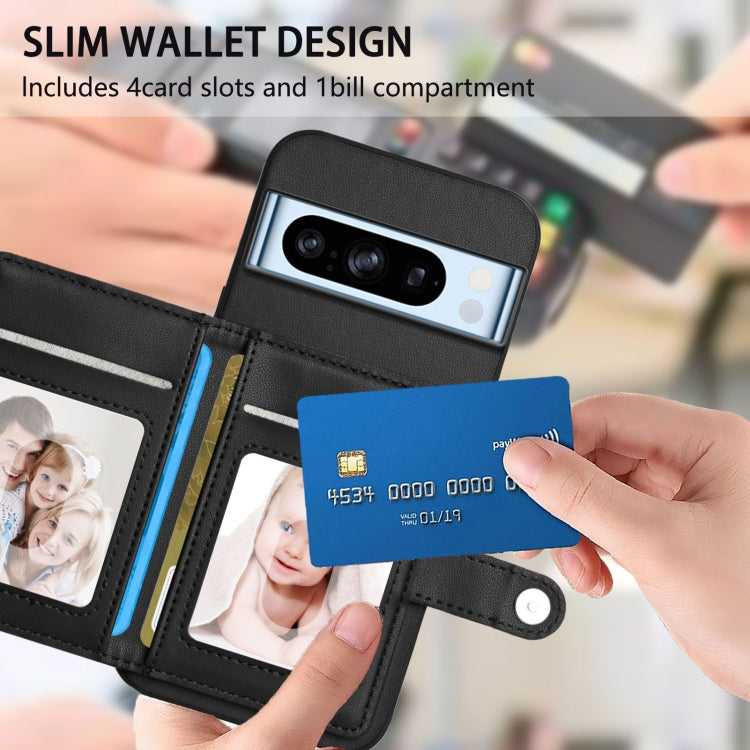 For Google Pixel 8 Pro Button Card Bag RFID Anti-theft Phone Case