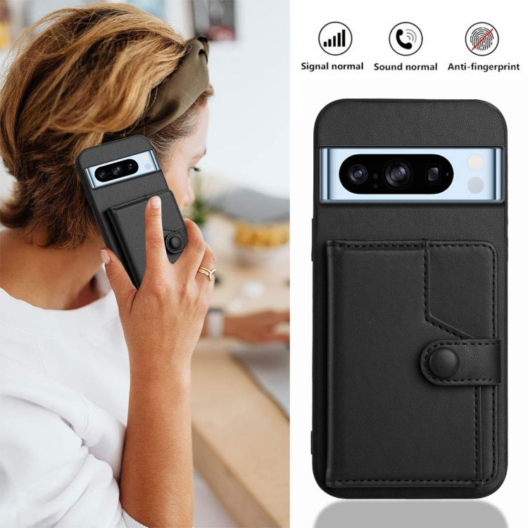 For Google Pixel 8 Pro Button Card Bag RFID Anti-theft Phone Case