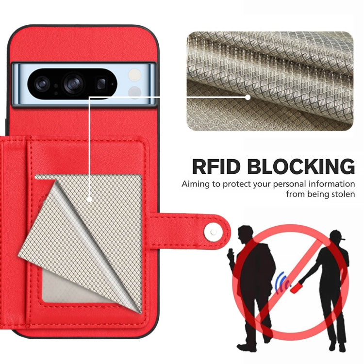 For Google Pixel 8 Pro Button Card Bag RFID Anti-theft Phone Case
