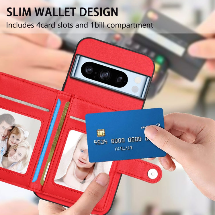 For Google Pixel 8 Pro Button Card Bag RFID Anti-theft Phone Case