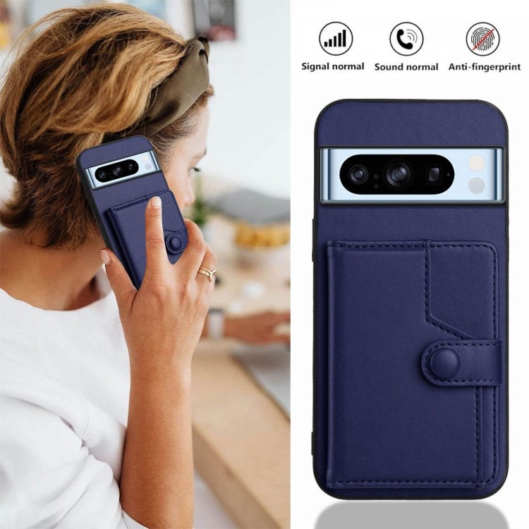 For Google Pixel 8 Pro Button Card Bag RFID Anti-theft Phone Case