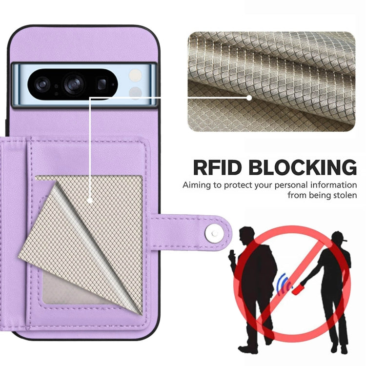 For Google Pixel 8 Pro Button Card Bag RFID Anti-theft Phone Case
