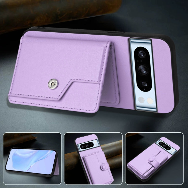 For Google Pixel 8 Pro Button Card Bag RFID Anti-theft Phone Case