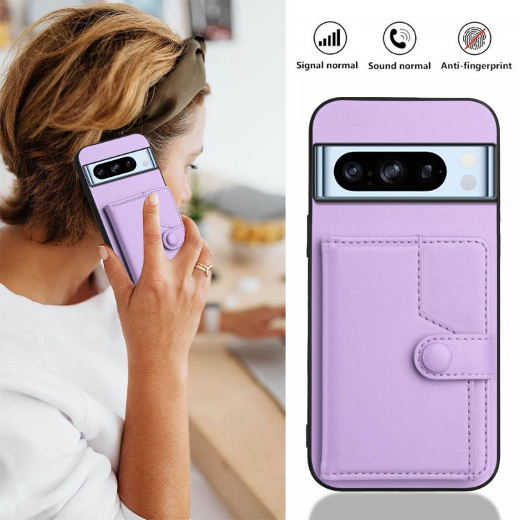 For Google Pixel 8 Pro Button Card Bag RFID Anti-theft Phone Case