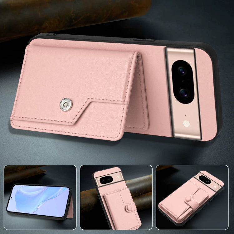 For Google Pixel 8a Button Card Bag RFID Anti-theft Phone Case
