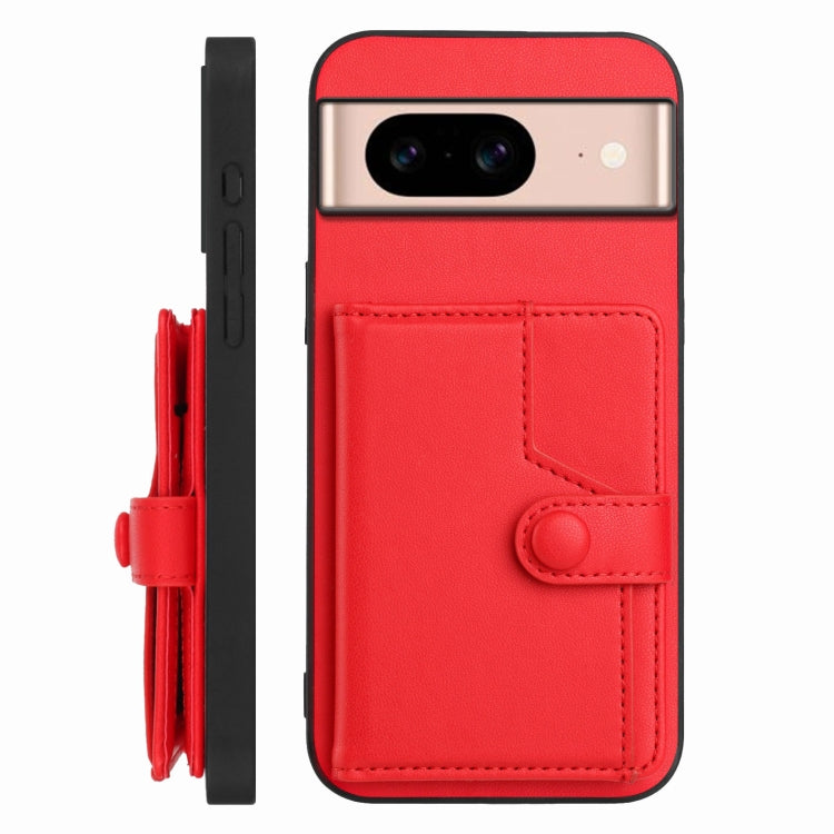 For Google Pixel 8a Button Card Bag RFID Anti-theft Phone Case