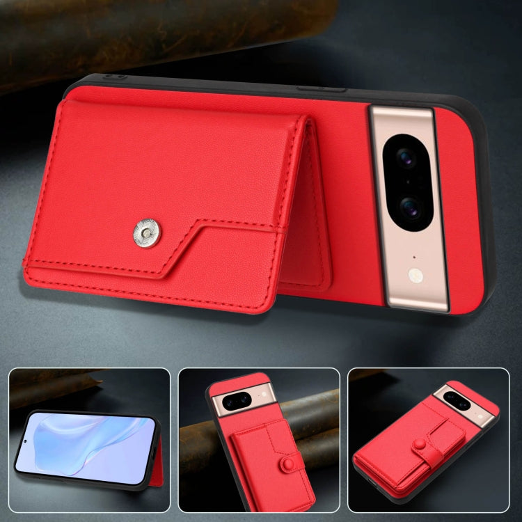 For Google Pixel 8a Button Card Bag RFID Anti-theft Phone Case