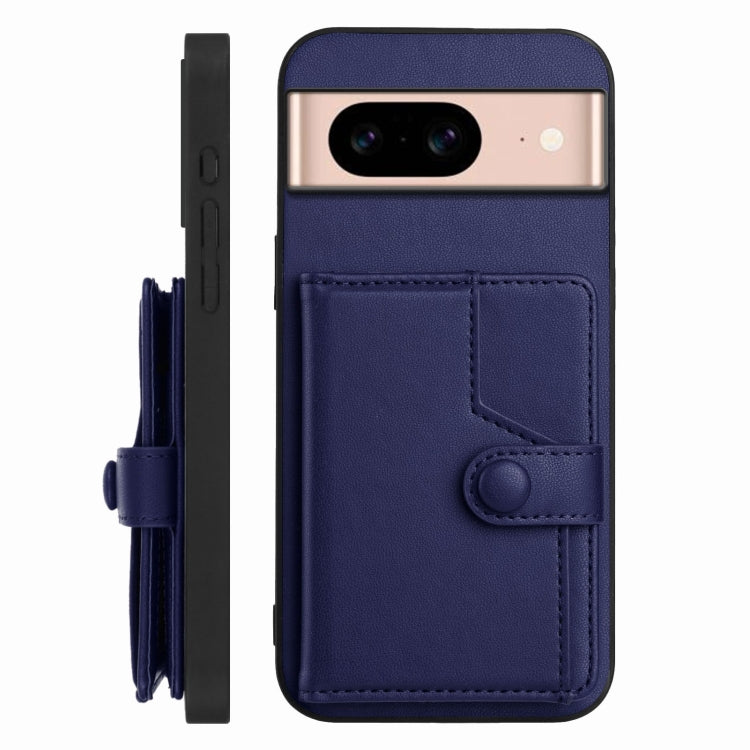 For Google Pixel 8a Button Card Bag RFID Anti-theft Phone Case