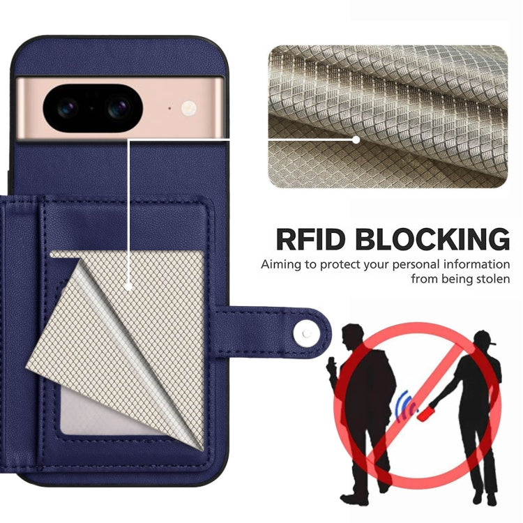 For Google Pixel 8a Button Card Bag RFID Anti-theft Phone Case