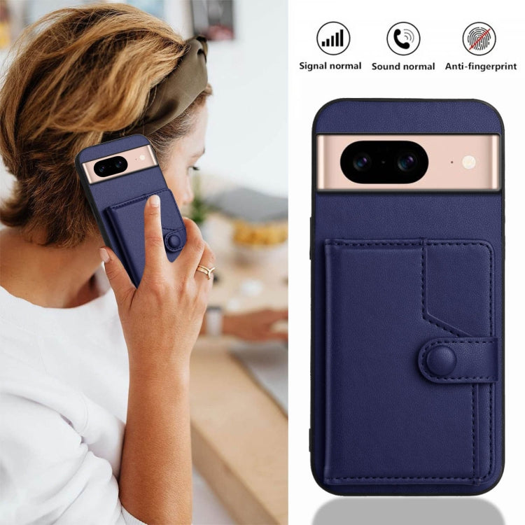 For Google Pixel 8a Button Card Bag RFID Anti-theft Phone Case
