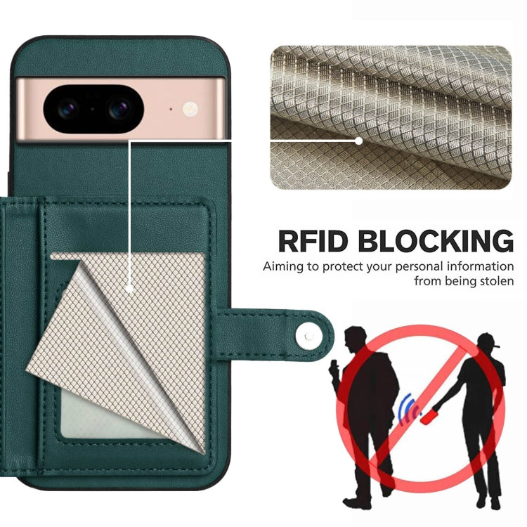 For Google Pixel 8a Button Card Bag RFID Anti-theft Phone Case
