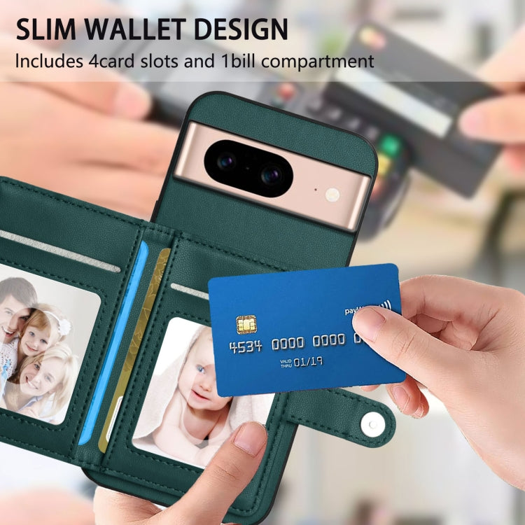 For Google Pixel 8a Button Card Bag RFID Anti-theft Phone Case