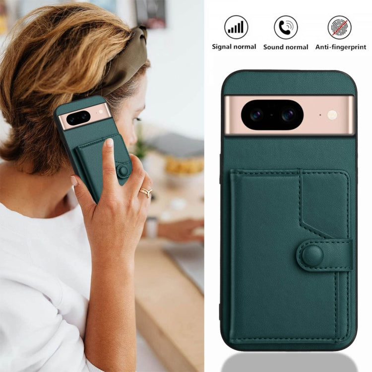 For Google Pixel 8a Button Card Bag RFID Anti-theft Phone Case