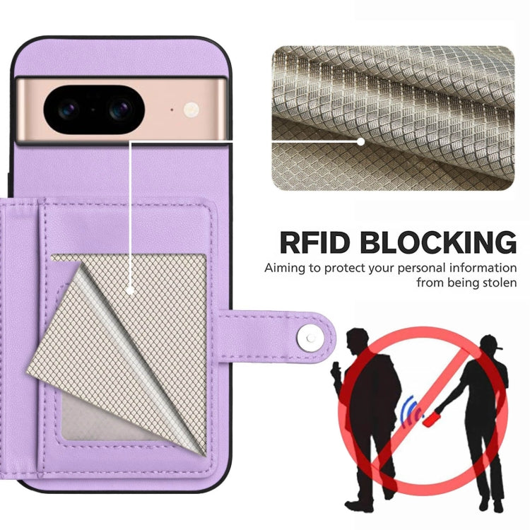 For Google Pixel 8a Button Card Bag RFID Anti-theft Phone Case