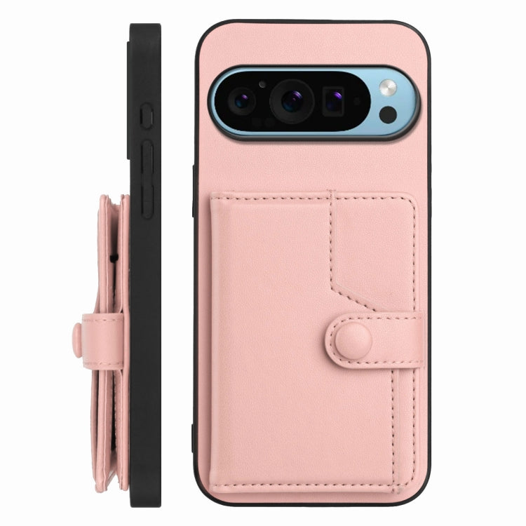 For Google Pixel 9 Button Card Bag RFID Anti-theft Phone Case