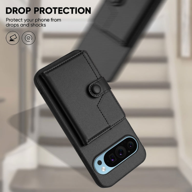 For Google Pixel 9 Button Card Bag RFID Anti-theft Phone Case
