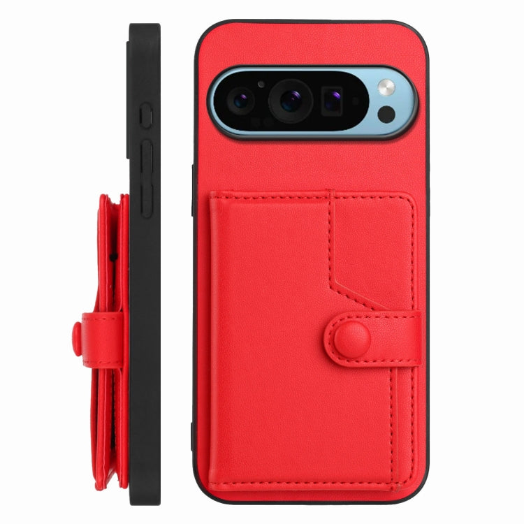 For Google Pixel 9 Button Card Bag RFID Anti-theft Phone Case