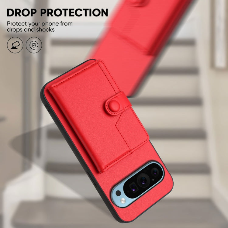 For Google Pixel 9 Button Card Bag RFID Anti-theft Phone Case