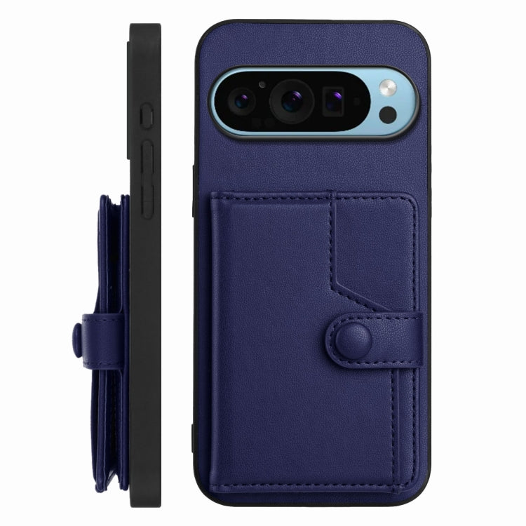 For Google Pixel 9 Button Card Bag RFID Anti-theft Phone Case