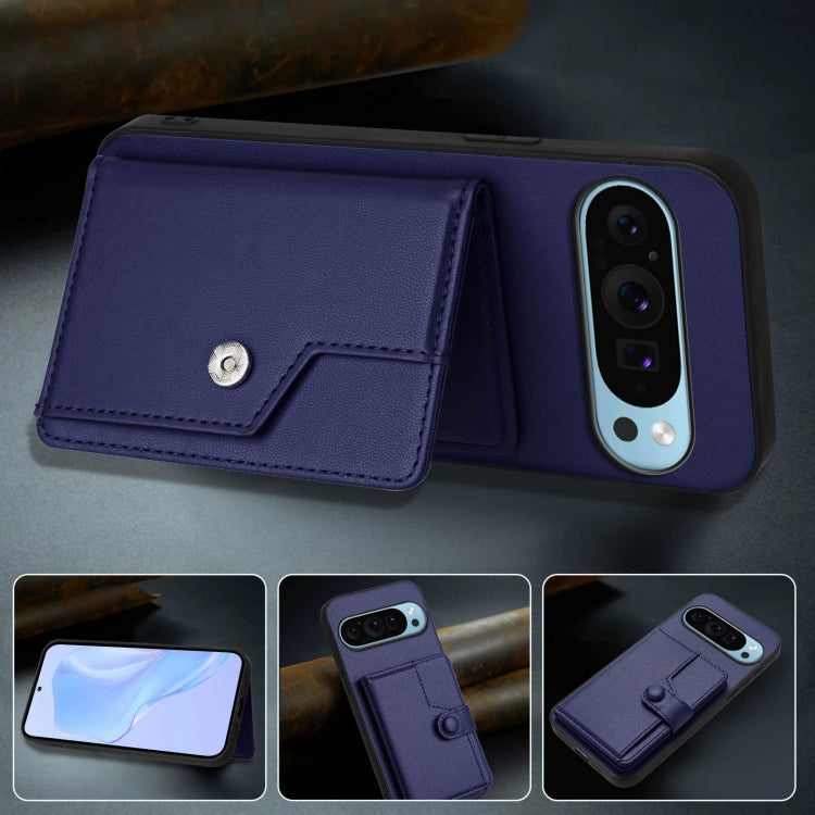 For Google Pixel 9 Button Card Bag RFID Anti-theft Phone Case