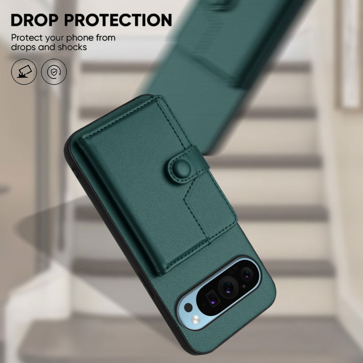For Google Pixel 9 Button Card Bag RFID Anti-theft Phone Case