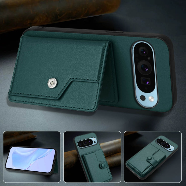 For Google Pixel 9 Button Card Bag RFID Anti-theft Phone Case