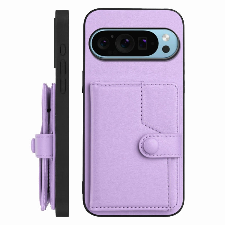 For Google Pixel 9 Button Card Bag RFID Anti-theft Phone Case