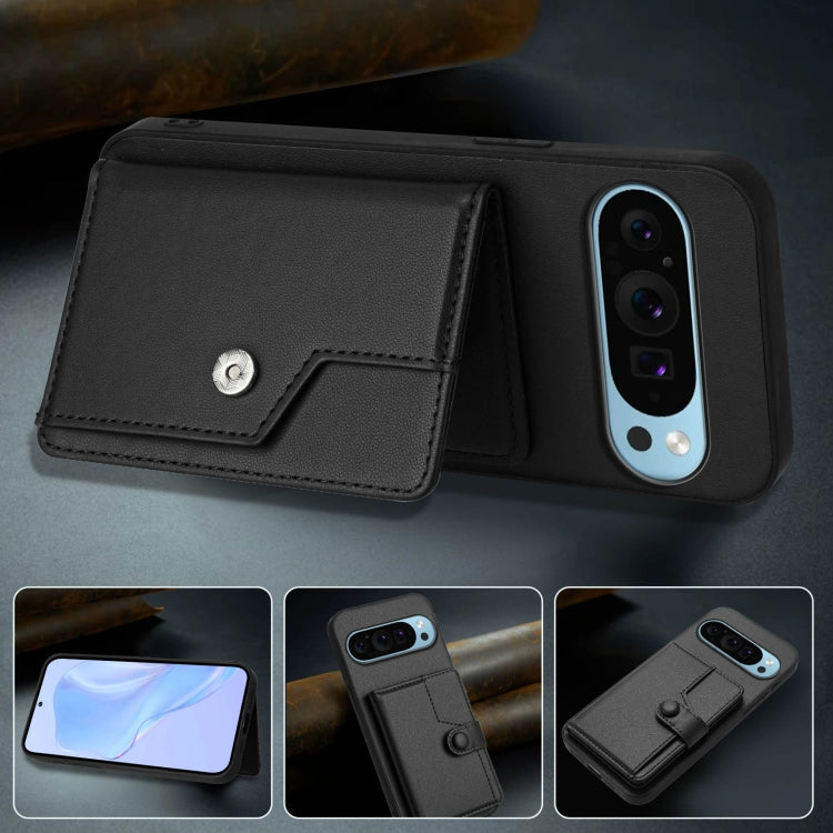 For Google Pixel 9 Pro Button Card Bag RFID Anti-theft Phone Case