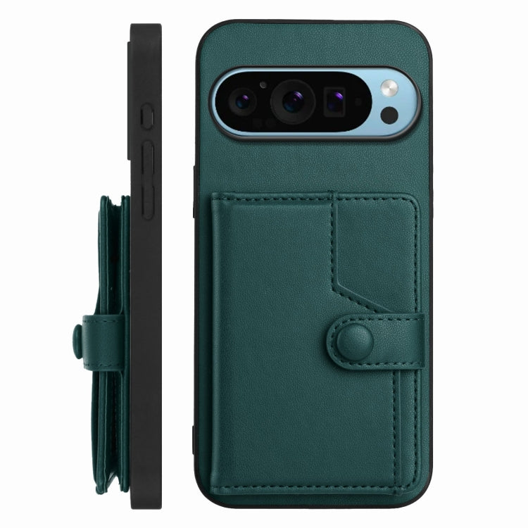 For Google Pixel 9 Pro Button Card Bag RFID Anti-theft Phone Case