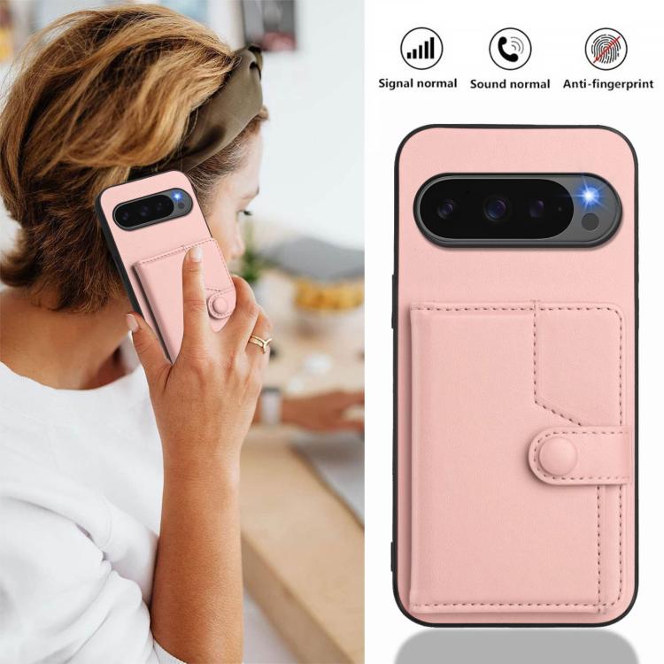 For Google Pixel 10 Pro XL Button Card Bag RFID Anti-theft Phone Case