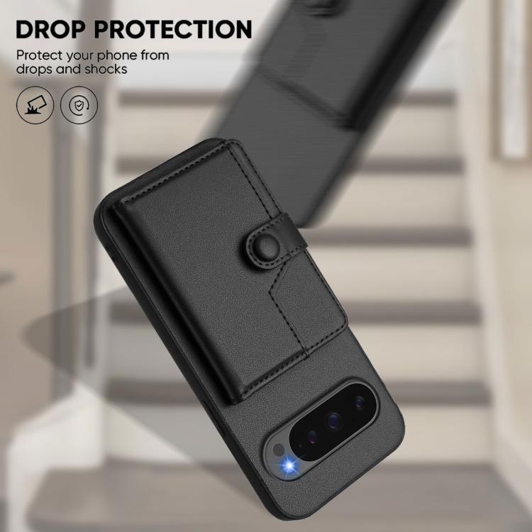 For Google Pixel 10 Pro XL Button Card Bag RFID Anti-theft Phone Case