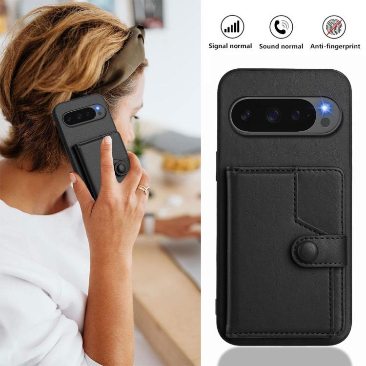 For Google Pixel 10 Pro XL Button Card Bag RFID Anti-theft Phone Case