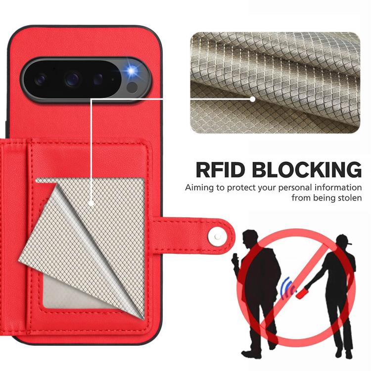 For Google Pixel 10 Pro XL Button Card Bag RFID Anti-theft Phone Case