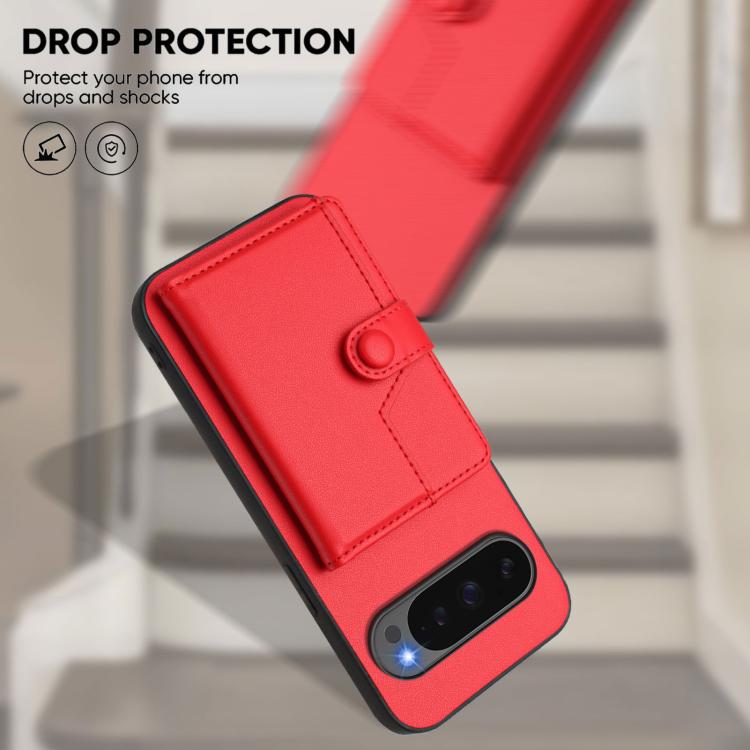 For Google Pixel 10 Pro XL Button Card Bag RFID Anti-theft Phone Case
