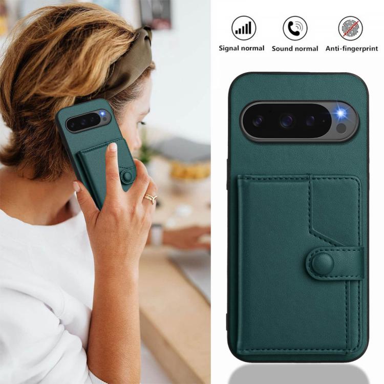 For Google Pixel 10 Pro XL Button Card Bag RFID Anti-theft Phone Case