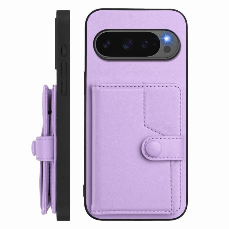 For Google Pixel 10 Pro XL Button Card Bag RFID Anti-theft Phone Case