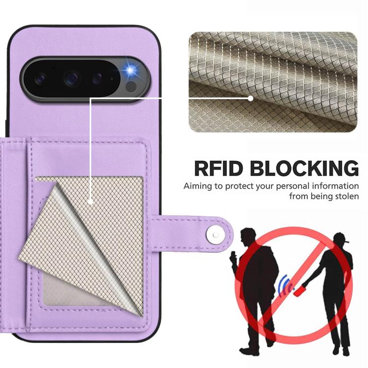 For Google Pixel 10 Pro XL Button Card Bag RFID Anti-theft Phone Case